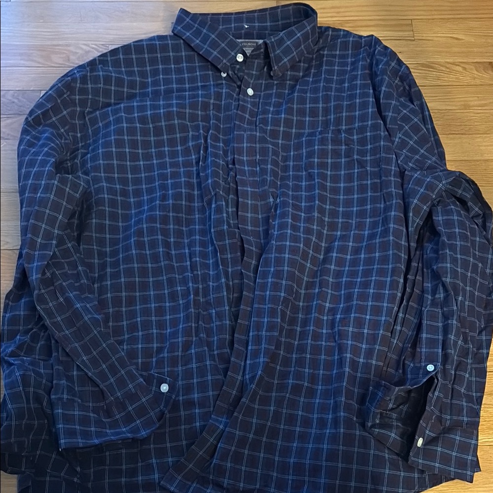 The Foundry Supply Co Blue Casual Button Down Shirt